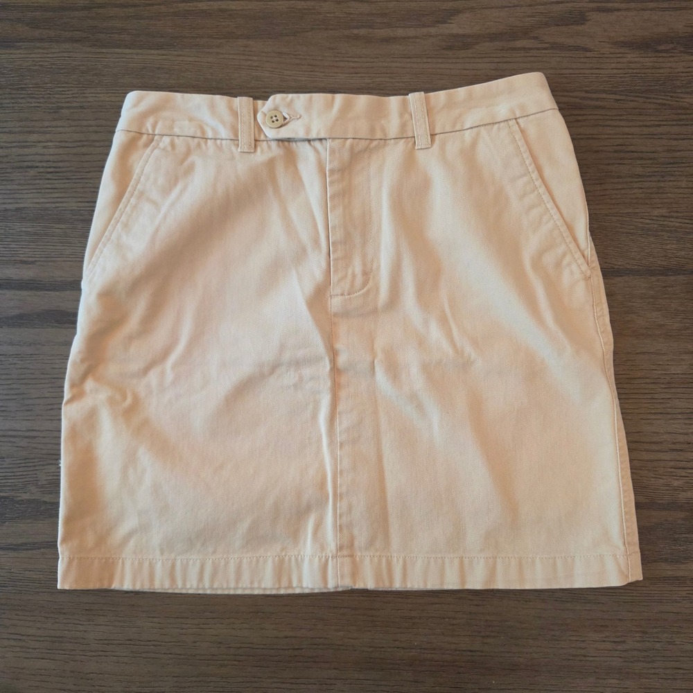 Ralph Lauren Sport Dune Tan Chino Mini Skirt Cotton Twill Size 2